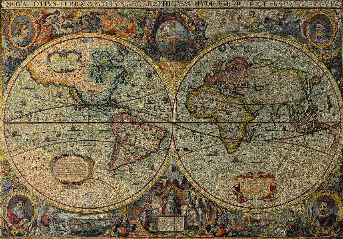 World map by H. Hondius 1630