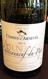 Bottle of Chateauneuf-du-Pape red wine from the Rhone region