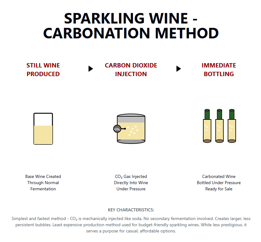 Diagram of the Carbonation Method of making sparkling wine