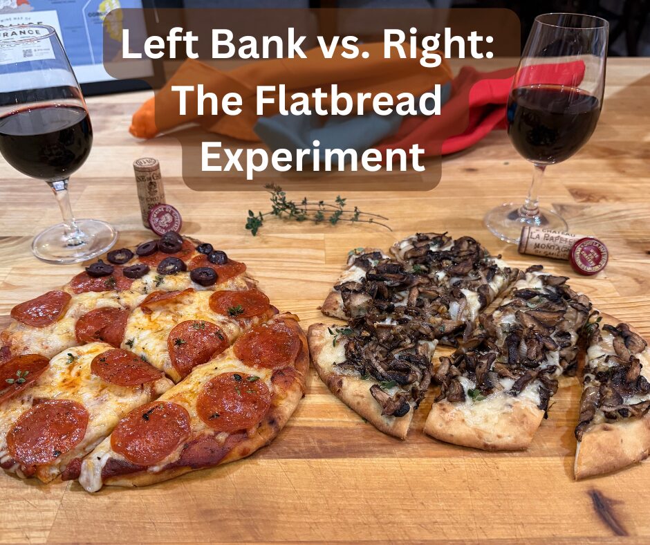 Hero – Both flatbreads and both wines with Overlay
