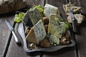 a variety of the most traditional blue cheese