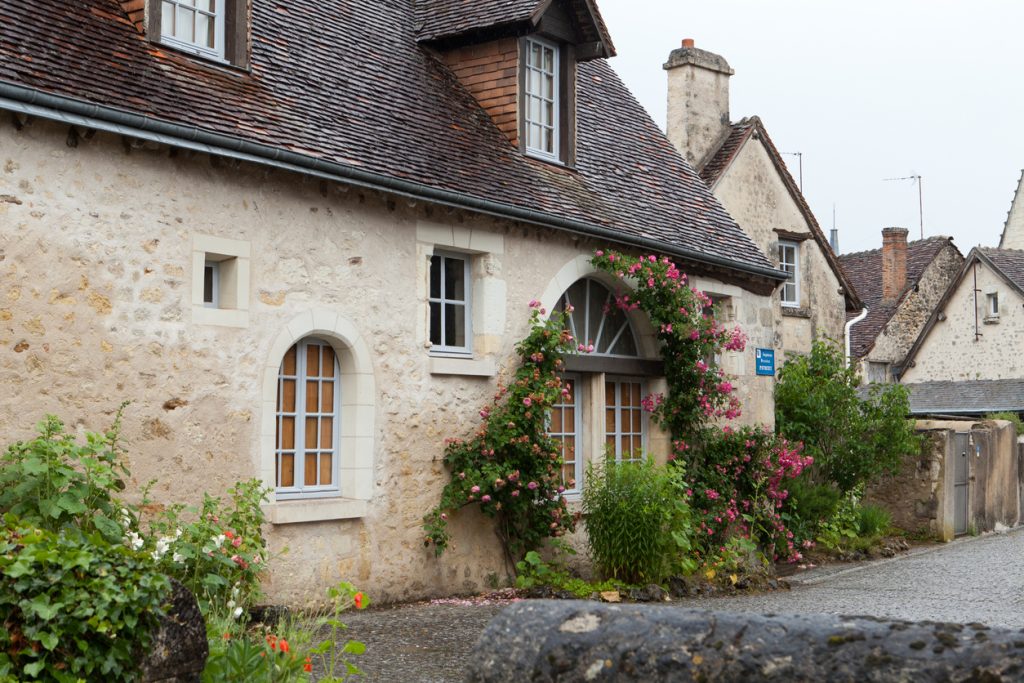 Montresor, France - June 19, 2013: Montresor the charming small country town in the valley of Loire
