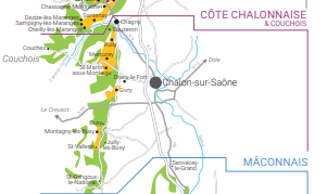 Zoom in on the regions of Cote de Chalonnaise