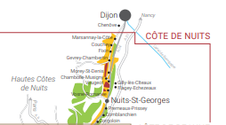 Zoom in on regions of the Cote De Nuits