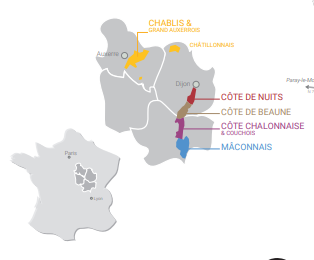 Zoom in on Cote de Chalonnaise on a map