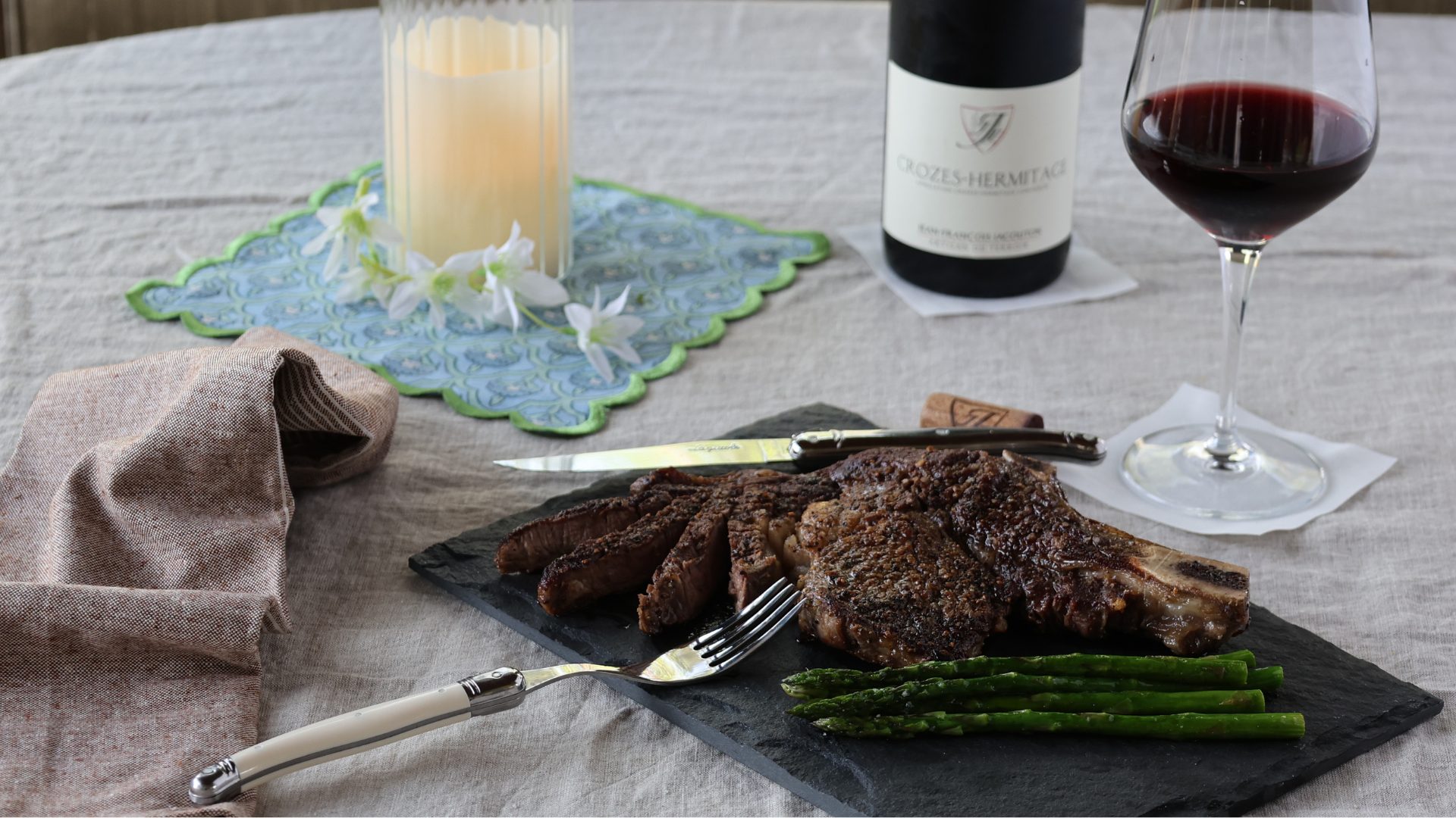 Peppercorn Ribeye Steak and Syrah Pairing 1920×1080