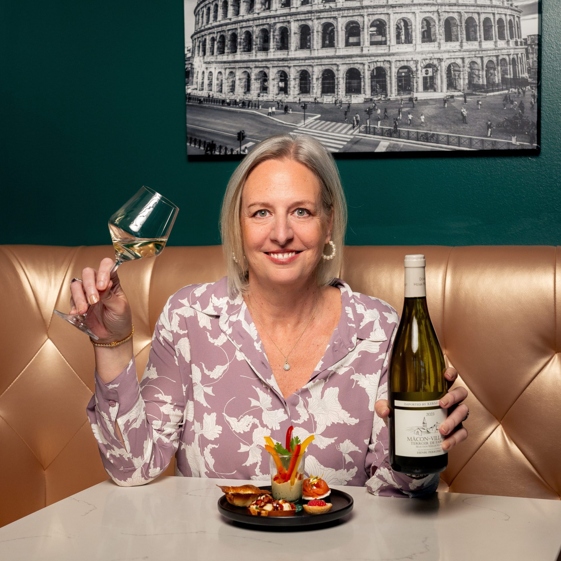 Headshot with Wine and Bottle - Purple 4kx4k